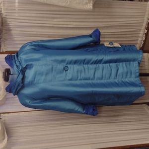 Neyelle 1X reversible raincoat. Turquoise/royal.